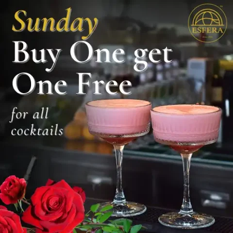 Buy 1 Free 1 Cocktails